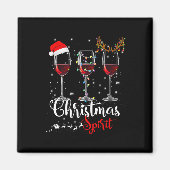 Aimant Amusants Noël Esprits Verres De Vin Noël Vacances (Devant)
