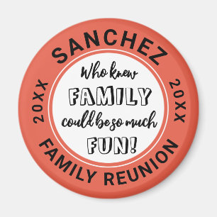 Aimant Amusants Retrouvailles en famille Orange Pic Coule