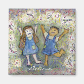 Aimant Amusement avec Fairies Art Custom Refrigerator Mag (Devant)