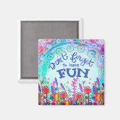 Aimant Amusez Bleu Plutôt Inspirant Fleurs sauvages (Recto/Verso)