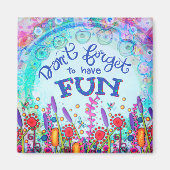 Aimant Amusez Bleu Plutôt Inspirant Fleurs sauvages (Devant)