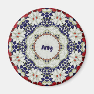 Aimant AMY ~ Motif de Pâques personnalisé Fractal ~ Magne