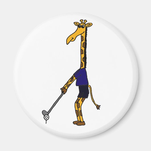 Aimant AN- Giraffe Jouer Conception Golf (Devant)