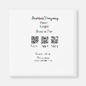 Aimant Analyser pour payer le logo de l'entreprise Q R co (Devant)