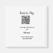 Aimant Analyser pour payer scanner code QR ajouter des dé (Devant)