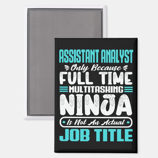 Aimant Analyste adjoint Multitasker Titre du travail Comp (Recto/Verso)