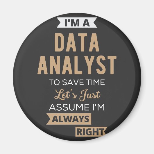 Aimant Analyste de données (Devant)