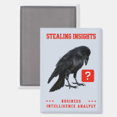 Aimant Analyste en intelligence d'affaires Crow (Recto/Verso)