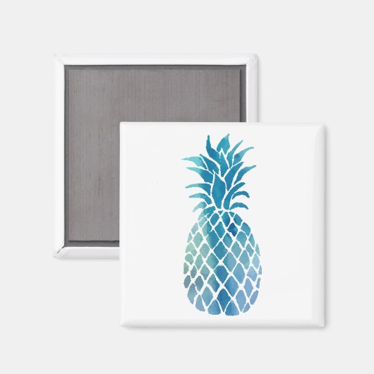 Aimant ananas bleu (Recto/Verso)