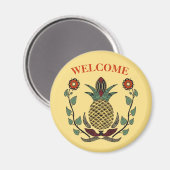 Aimant Ananas de bienvenue hex hollandais (Recto/Verso)