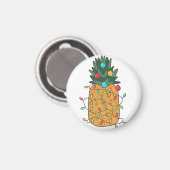Aimant Ananas de Noël tropical (Recto/Verso)