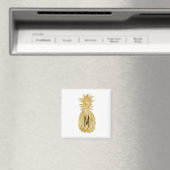 Aimant ananas doré monogramme (In Situ (Lave-vaisselle))
