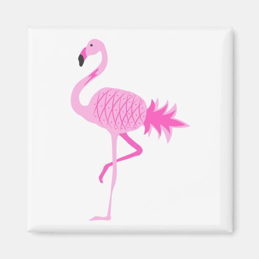 Aimant Ananas Flamant rose (Devant)