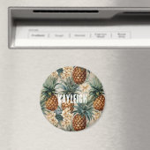 Aimant Ananas Floraux Tropicaux (In Situ (Lave-vaisselle))