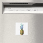Aimant Ananas Fruit Plage Dessert Coloré Tropical (In Situ (Lave-vaisselle))