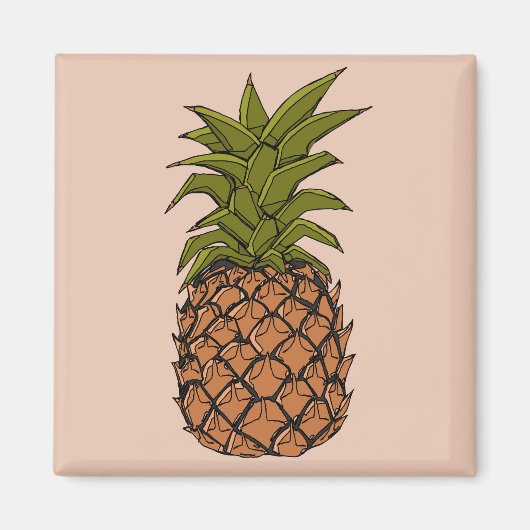 Aimant Ananas Fruit Vintage (Devant)