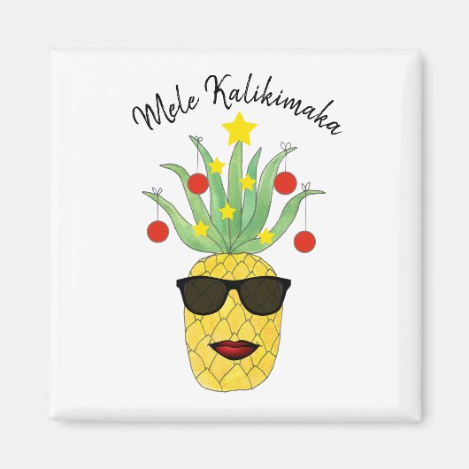 Aimant Ananas Mele Kalikimaka (Devant)