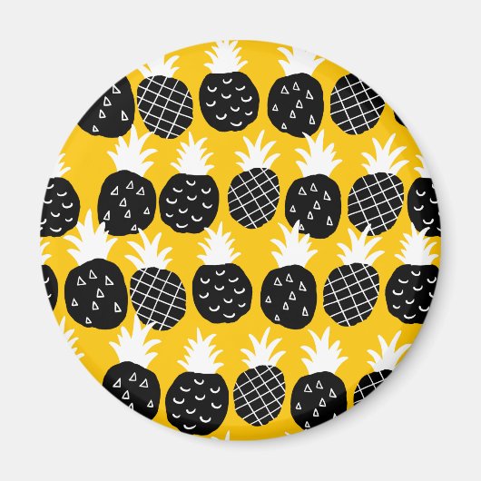 Aimant Ananas noir (Devant)