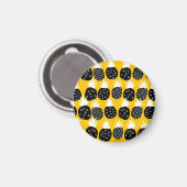 Aimant Ananas noir (Recto/Verso)