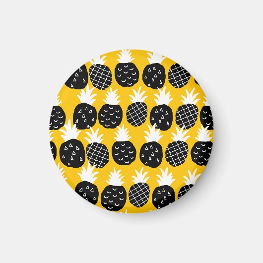 Aimant Ananas noir (Devant)