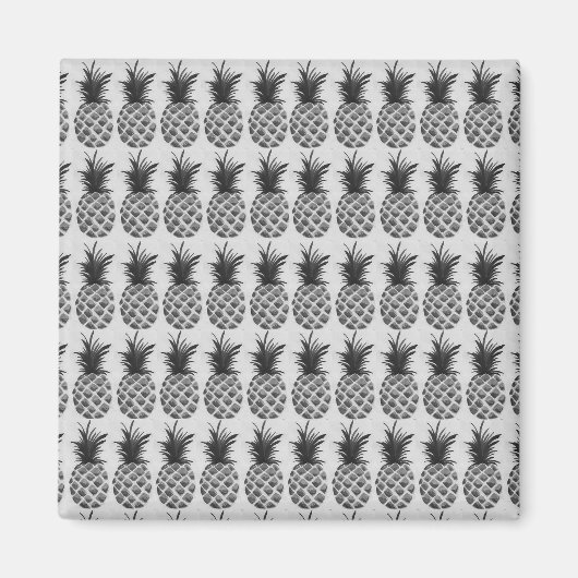 Aimant Ananas noir&blanc (Devant)
