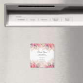 Aimant Ananas rose exotique Merci Mariage (In Situ (Lave-vaisselle))