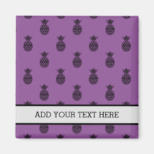Aimant Ananas Tropical Fruit Été Violet Noir