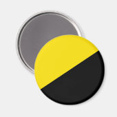 Aimant Anarcho capitalisme drapeau anarchie symbole jaune (Recto/Verso)