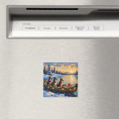 Aimant Anatolian Shepherd Christmas Boat Holiday (In Situ (Lave-vaisselle))