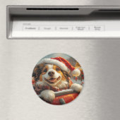 Aimant Anatolie Berger Chien Roller Dessous de verre Noël (In Situ (Lave-vaisselle))