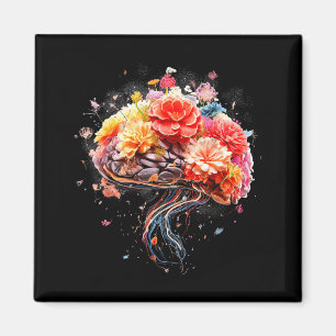 Aimant Anatomie Humaine Vintage Cerveau Coloré Science du