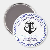Aimant Anchor Round Custom Anniversary Cruise Cabin Door (Recto/Verso)