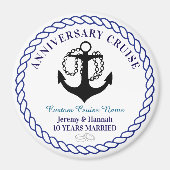 Aimant Anchor Round Custom Anniversary Cruise Cabin Door (Devant)