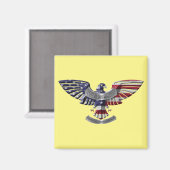 Aimant Ancien Aigle Américain "Fier D'Avoir Servi" (Recto/Verso)