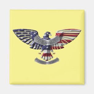 Aimant Ancien Aigle Américain "Fier D'Avoir Servi"