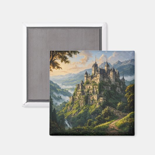 Aimant Ancien château majestueux (Recto/Verso)