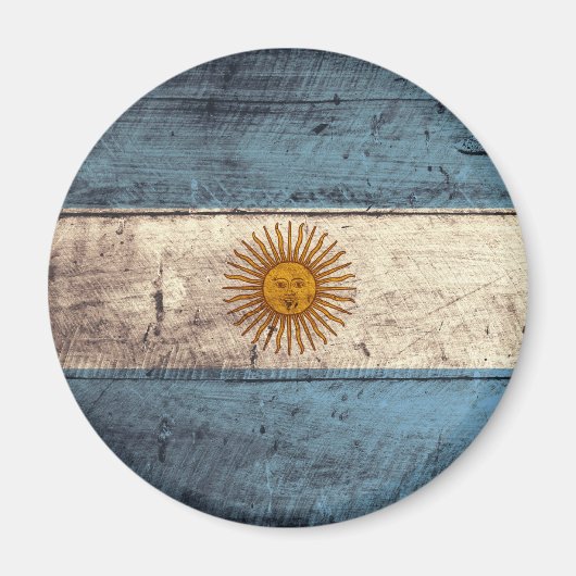 Aimant Ancien drapeau argentin en bois (Devant)