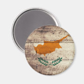 Aimant Ancien drapeau chypriote en bois (Recto/Verso)