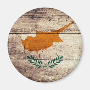 Aimant Ancien drapeau chypriote en bois