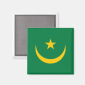 Aimant Ancien drapeau de Mauritanie (Recto/Verso)
