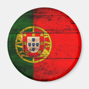 Aimant Ancien drapeau portugais en bois