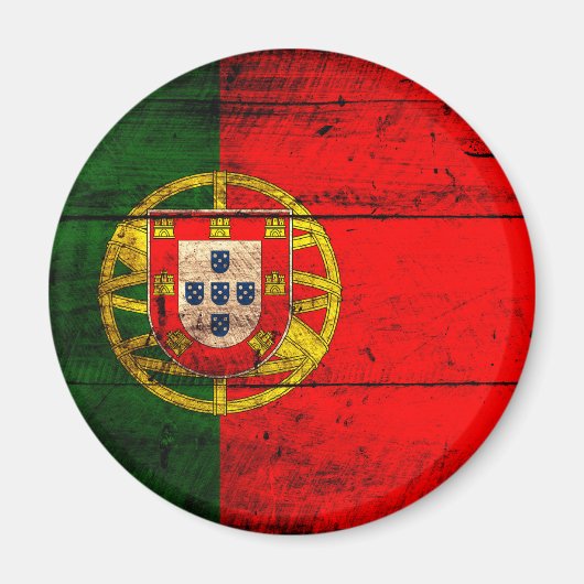 Aimant Ancien drapeau portugais en bois (Devant)