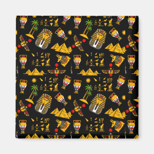 Aimant Ancien Motif égyptien Hiéroglyphique Arrière - pla
