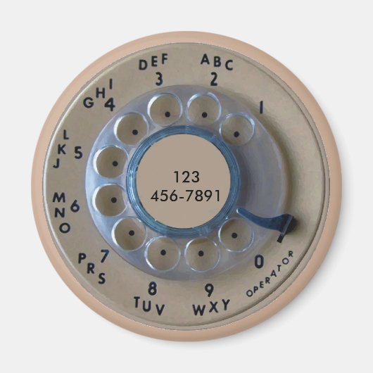 Aimant Ancien numéro de téléphone, ajouter le numéro (Devant)