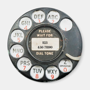Aimant Ancien numéro de téléphone du Rotary, ajouter des