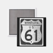 Aimant Ancien panneau de l'autoroute 61 (Recto/Verso)