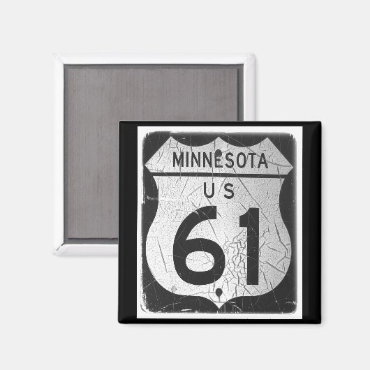 Aimant Ancien panneau de l'autoroute 61 (Recto/Verso)