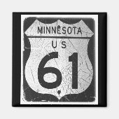 Aimant Ancien panneau de l'autoroute 61 (Devant)