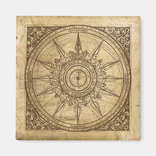 Aimant Ancien Rose Compass (Devant)