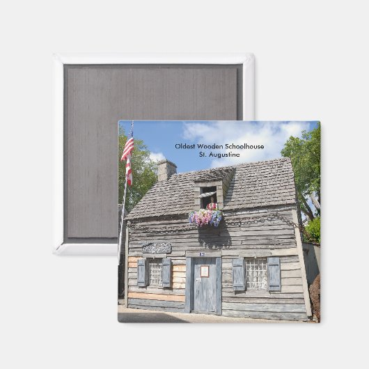 Aimant Ancienne école en bois St Augustine (Recto/Verso)